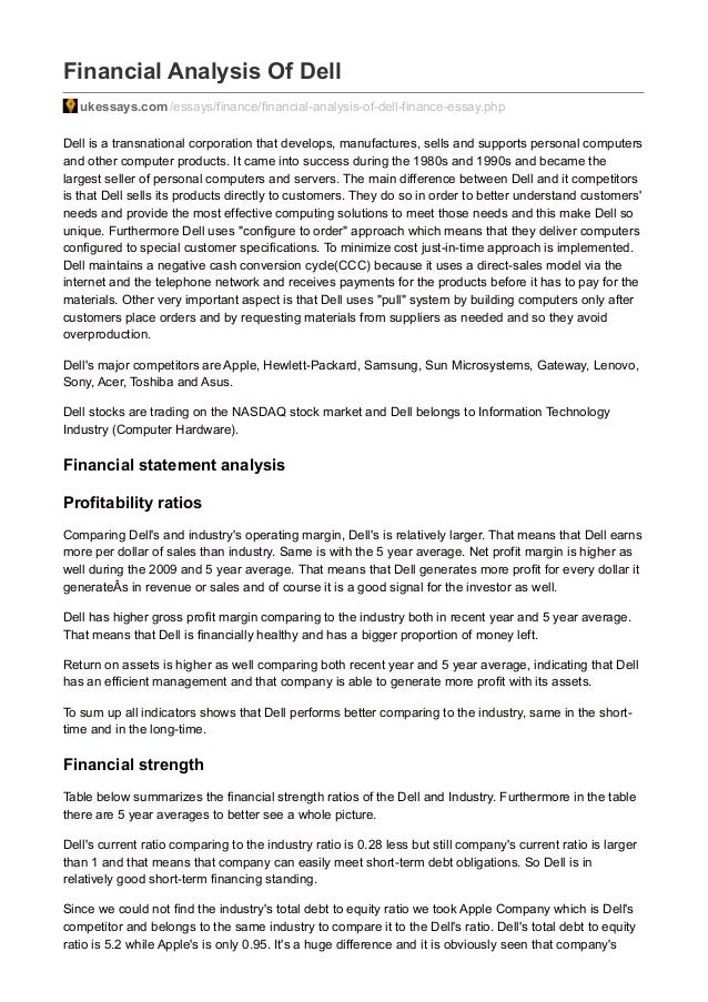Financial analysis paper