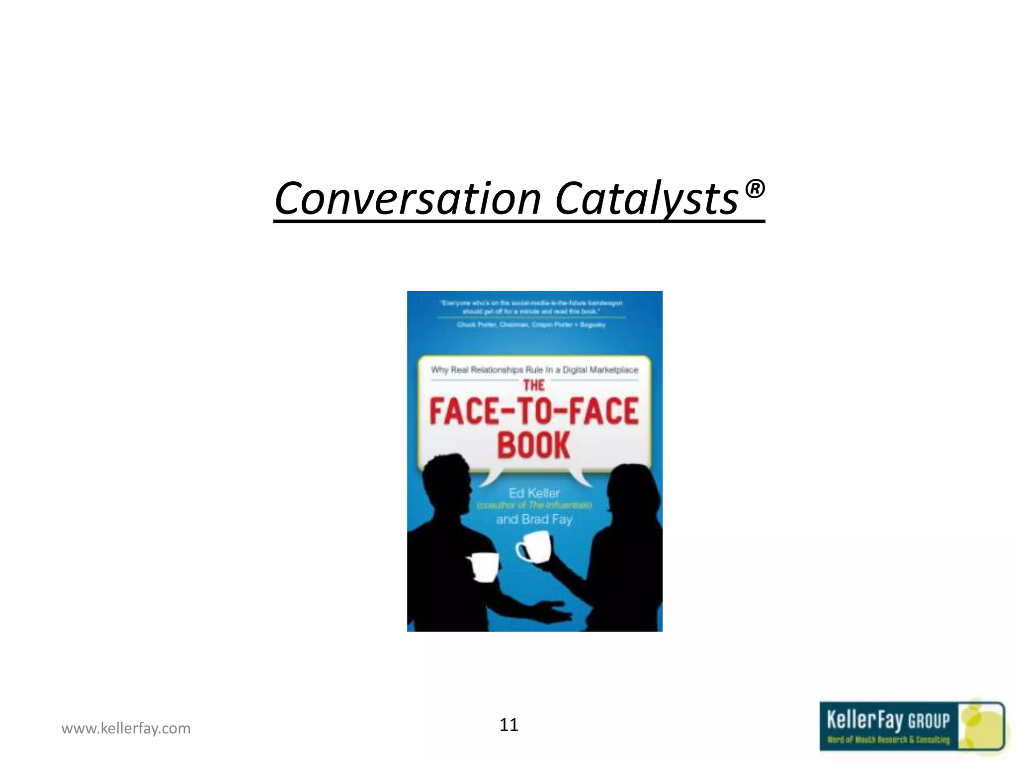 Conversation Catalysts®

                            WOM Stats




www.kellerfay.com              11
 