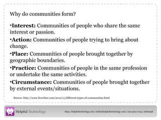 Online communities: why they matter and what to do about it | PPT