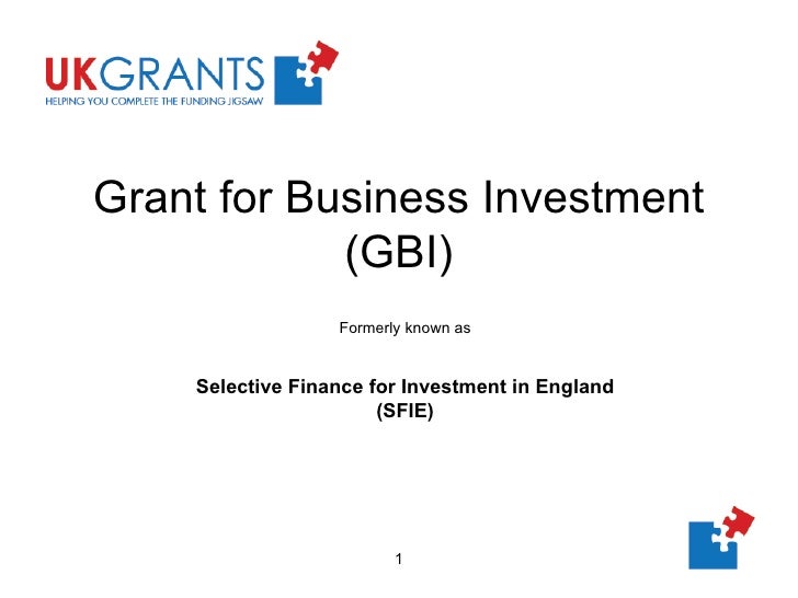 UK Grants Grant for Business Investment