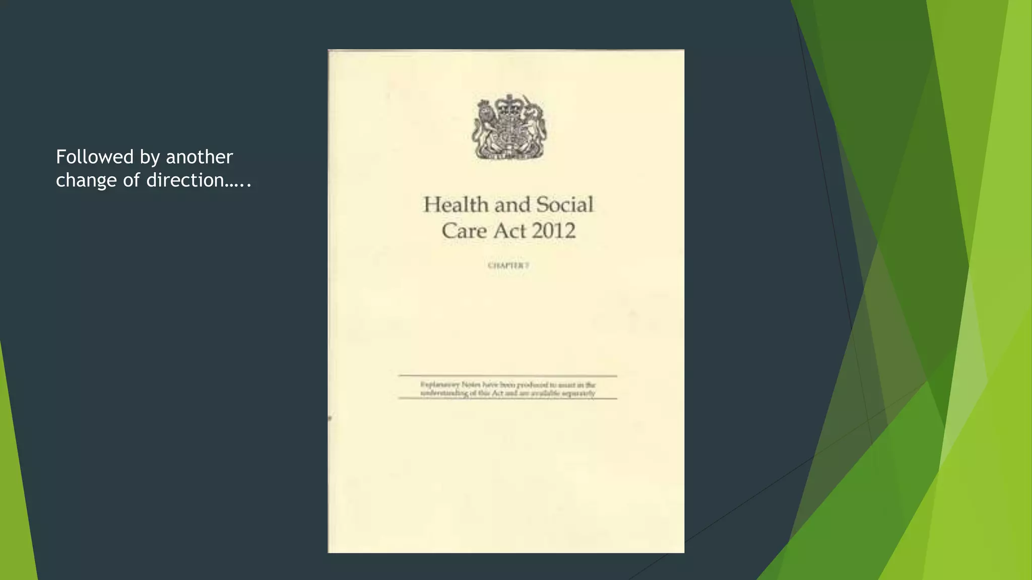 Followed by another
change of direction…..