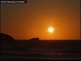 Dusk in Newquay, Cornwall. 
