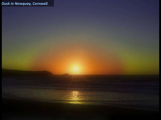 Dusk in Newquay, Cornwall. 
