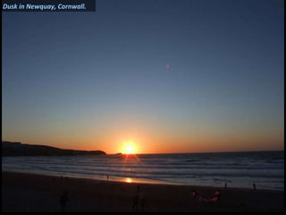 Dusk in Newquay, Cornwall. 