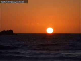 Dusk in Newquay, Cornwall. 