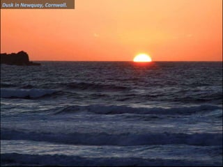 Dusk in Newquay, Cornwall. 