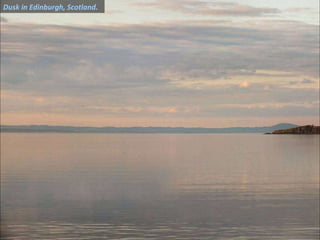 Dusk in Edinburgh, Scotland. 