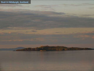Dusk in Edinburgh, Scotland. 