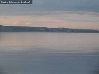 Dusk in Edinburgh, Scotland. 