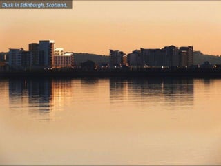 Dusk in Edinburgh, Scotland. 