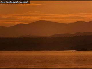 Dusk in Edinburgh, Scotland. 