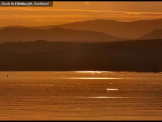 Dusk in Edinburgh, Scotland. 