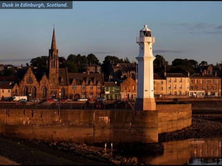 Dusk in Edinburgh, Scotland. 