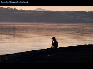 Dusk in Edinburgh, Scotland. 