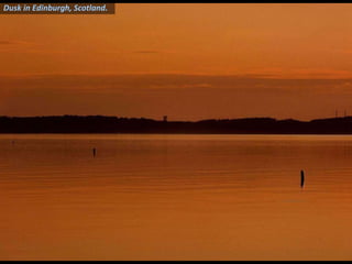 Dusk in Edinburgh, Scotland. 