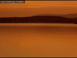 Dusk in Edinburgh, Scotland. 