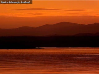Dusk in Edinburgh, Scotland. 