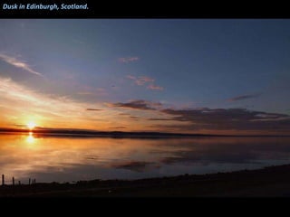 Dusk in Edinburgh, Scotland. 