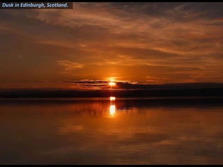 Dusk in Edinburgh, Scotland. 