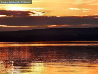 Dusk in Edinburgh, Scotland. 