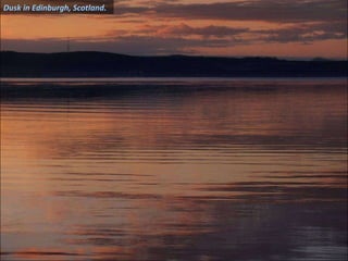 Dusk in Edinburgh, Scotland. 