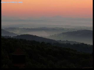 Dawn in Umbria, Italy. 