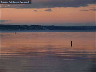 Dusk in Edinburgh, Scotland. 