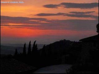 Dawn in Umbria, Italy. 