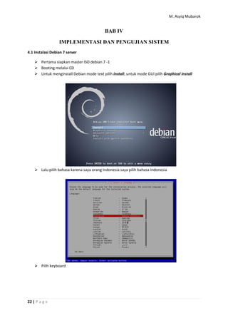 Ukk 2016 debian 7 (instalasi,sett ip,dhcp,dns) - m.asyiq m | PDF