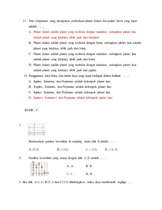 Ukk Kelas 6 Tema 9 Paket 3