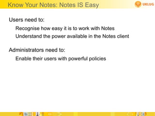 Agenda Know your Notes 