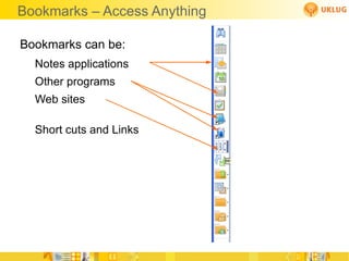 Open List/Bookmark Bar 