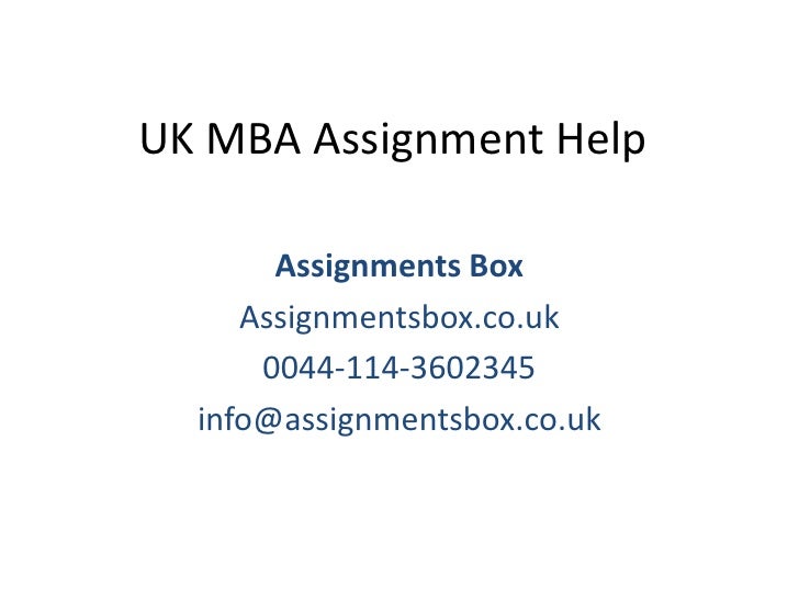 Mba assignments help