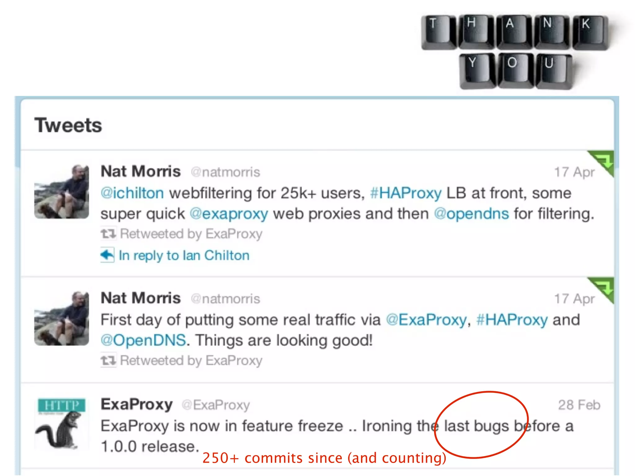 250+ commits since (and counting)
 