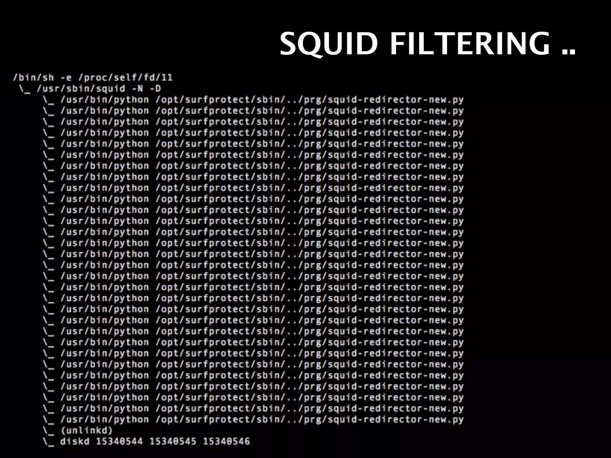 SQUID FILTERING ..
 