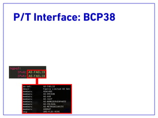 P/T Interface: BCP38
 