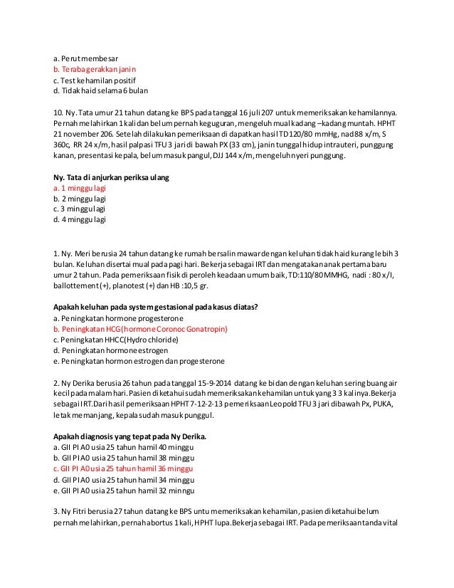 Bedah Soal Uji Kompetensi Bidan Indonesia (UKBI)