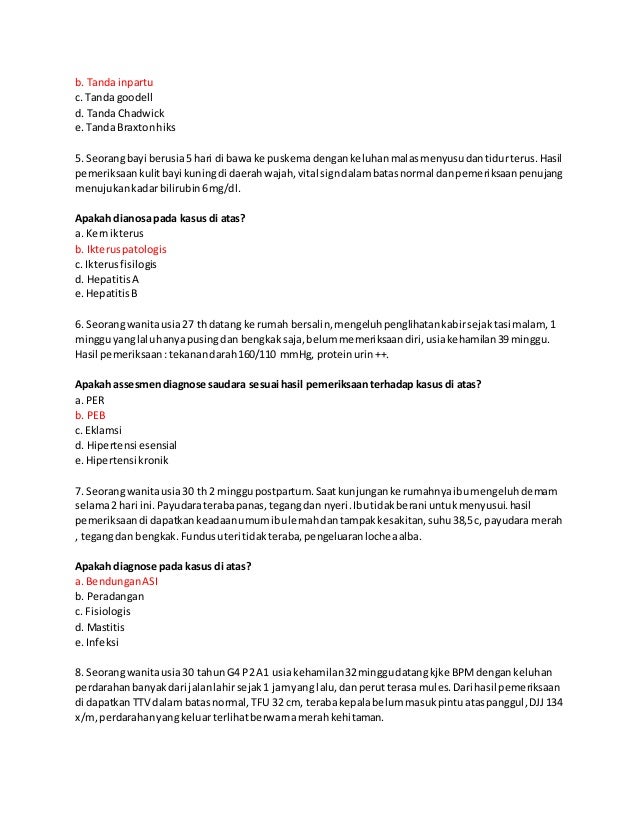 Contoh Soal Kasus Infeksi Masa Nifas - Contoh Soal Terbaru