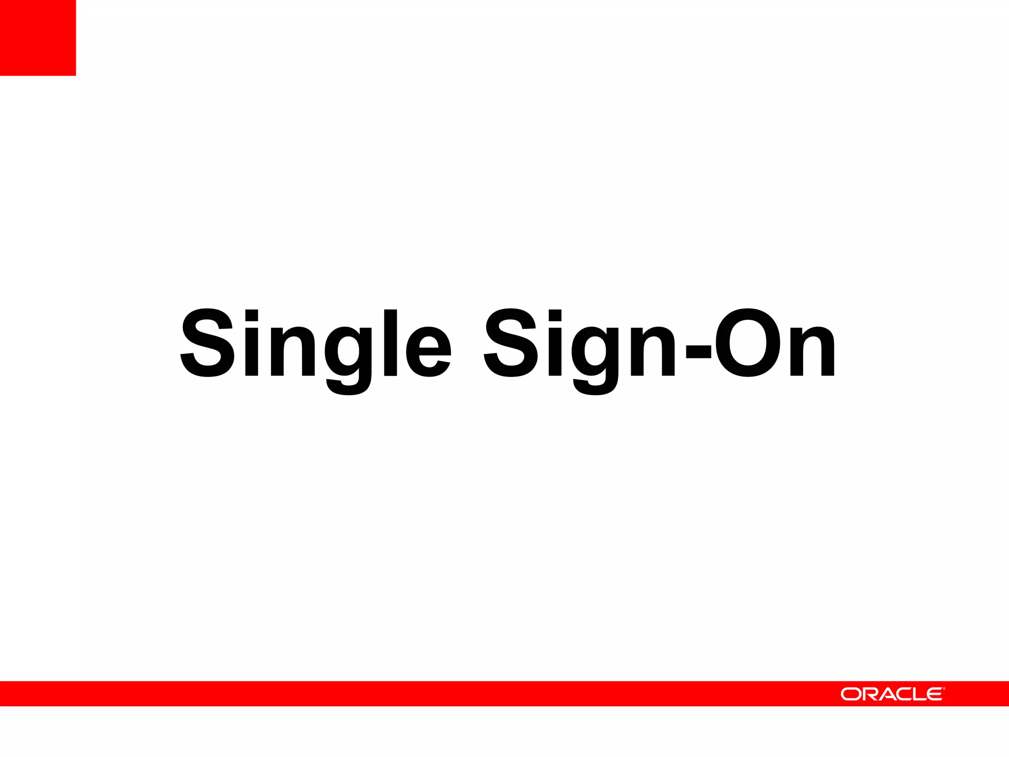 Single Sign-On
 