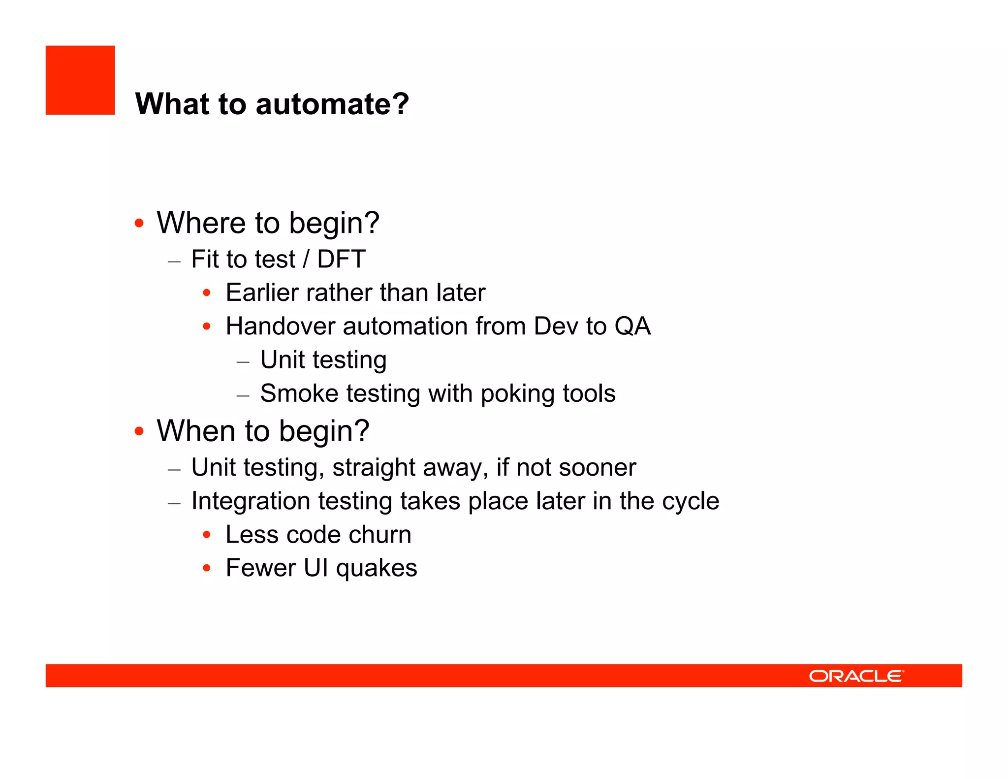 How the JDeveloper team test JDeveloper at UKOUG'08