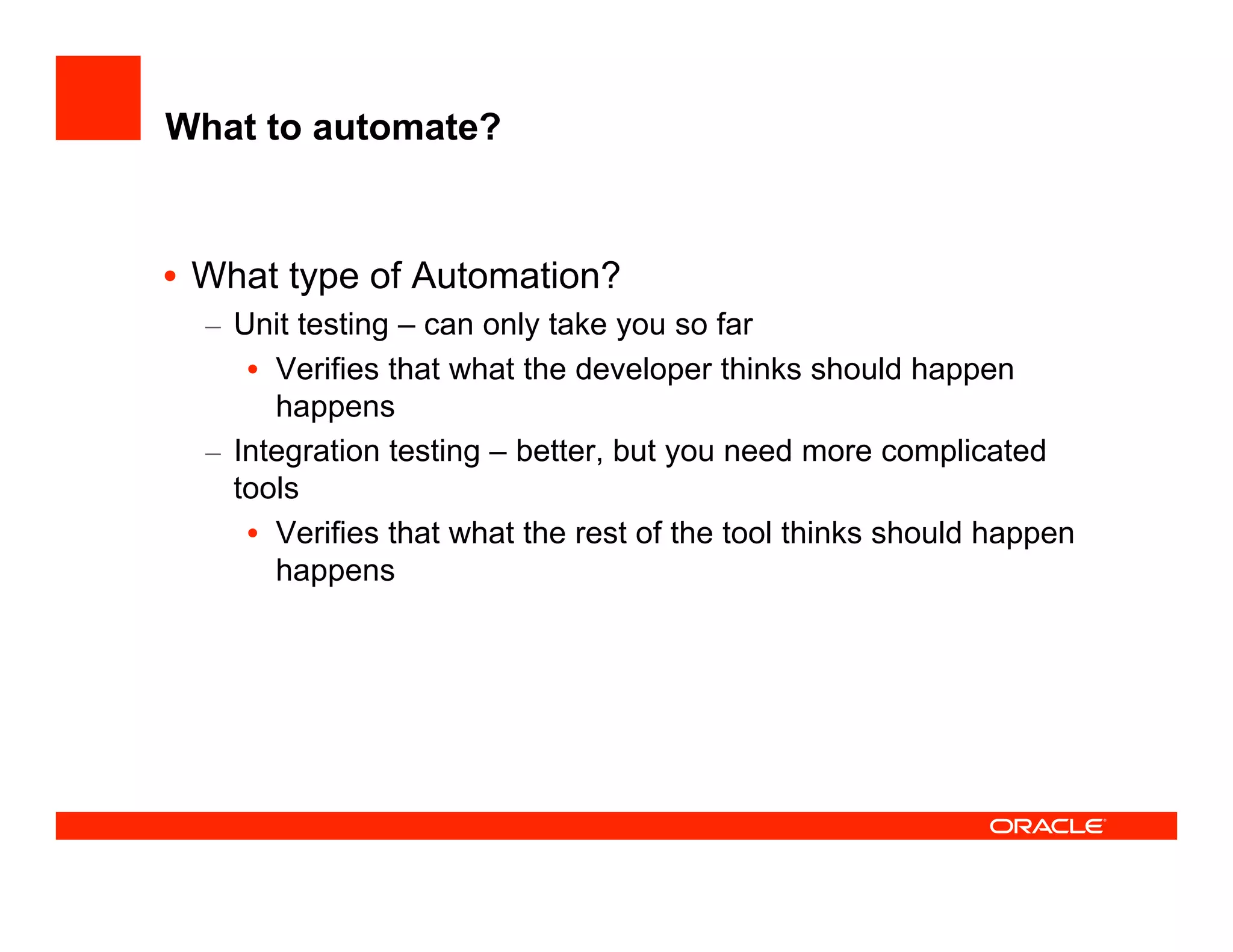 How the JDeveloper team test JDeveloper at UKOUG'08
