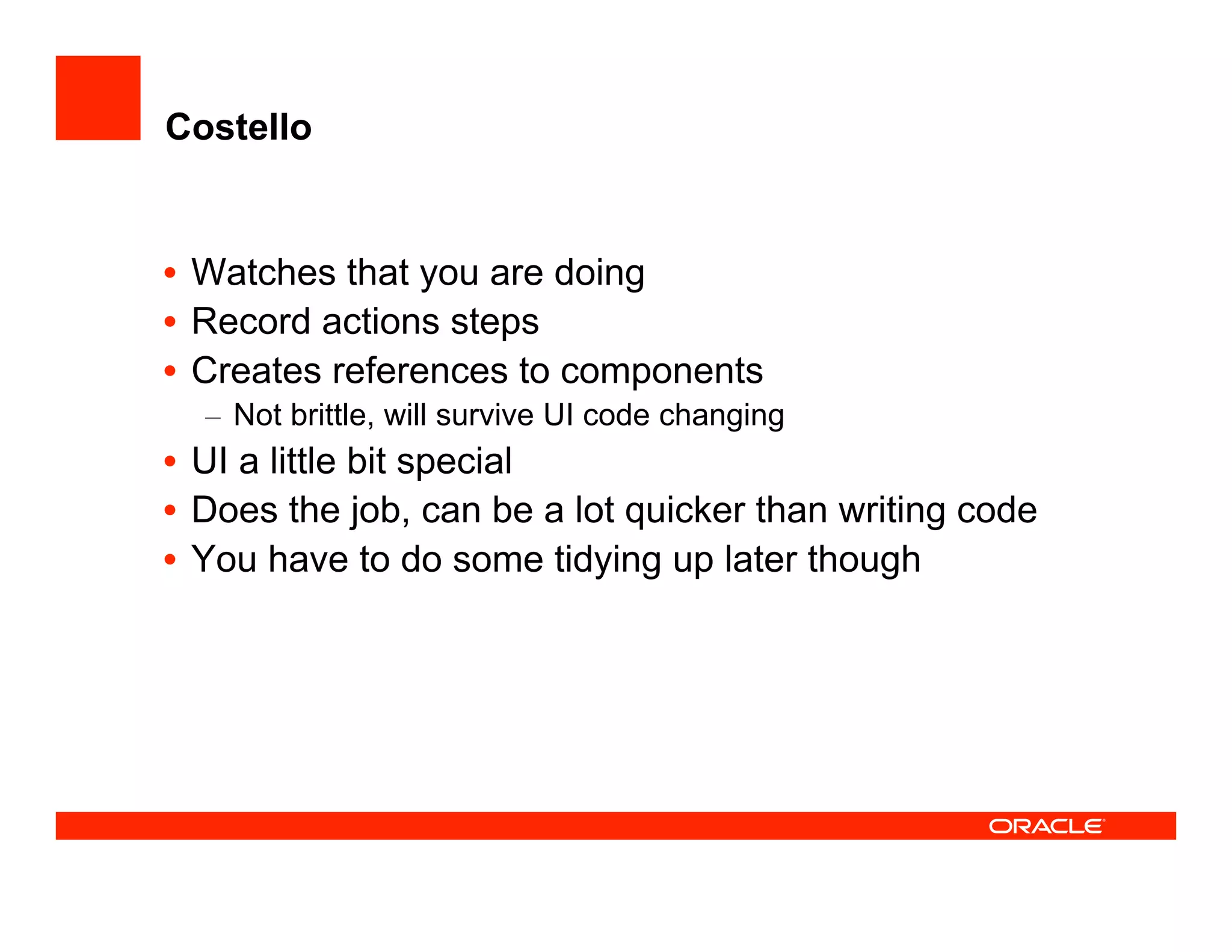 How the JDeveloper team test JDeveloper at UKOUG'08