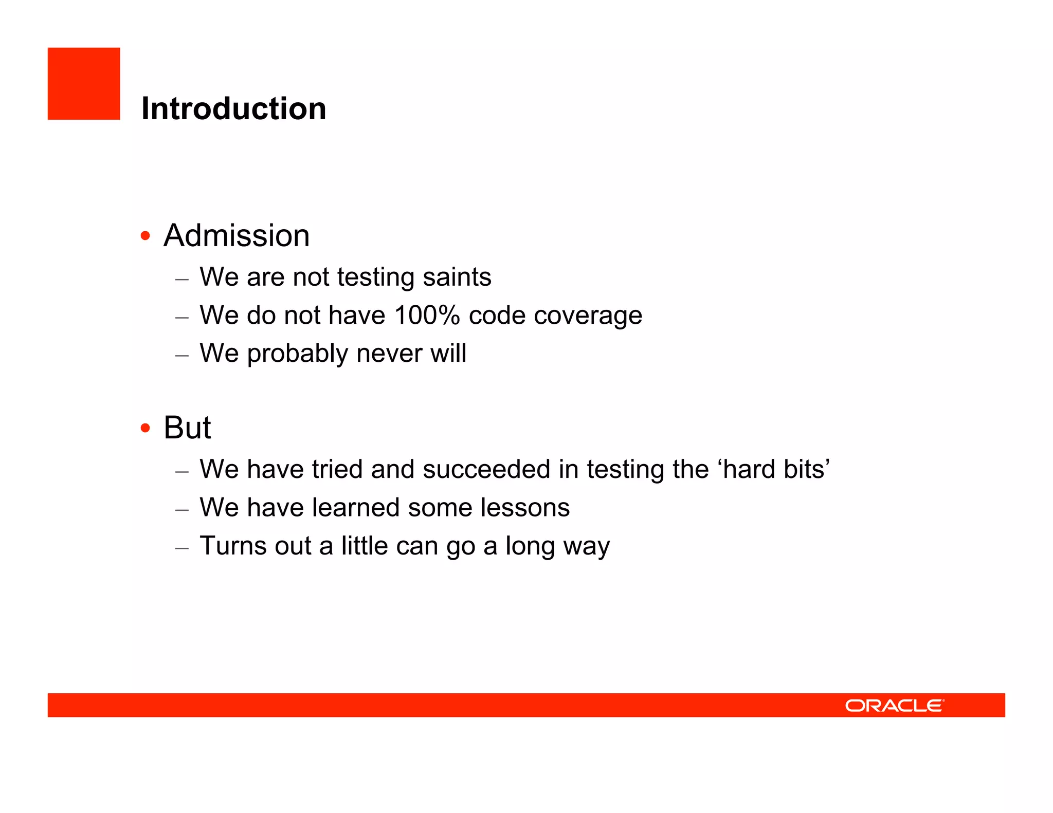 How the JDeveloper team test JDeveloper at UKOUG'08