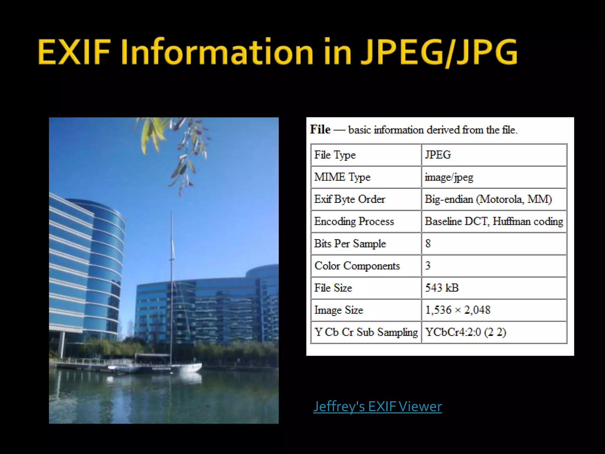 Jeffrey's EXIF Viewer
 
