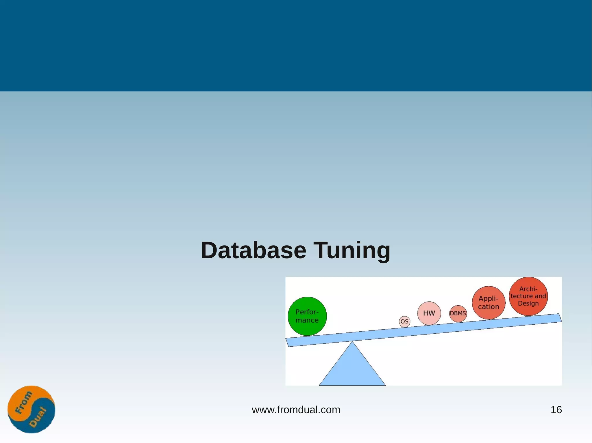 Database Tuning




    www.fromdual.com   16
 