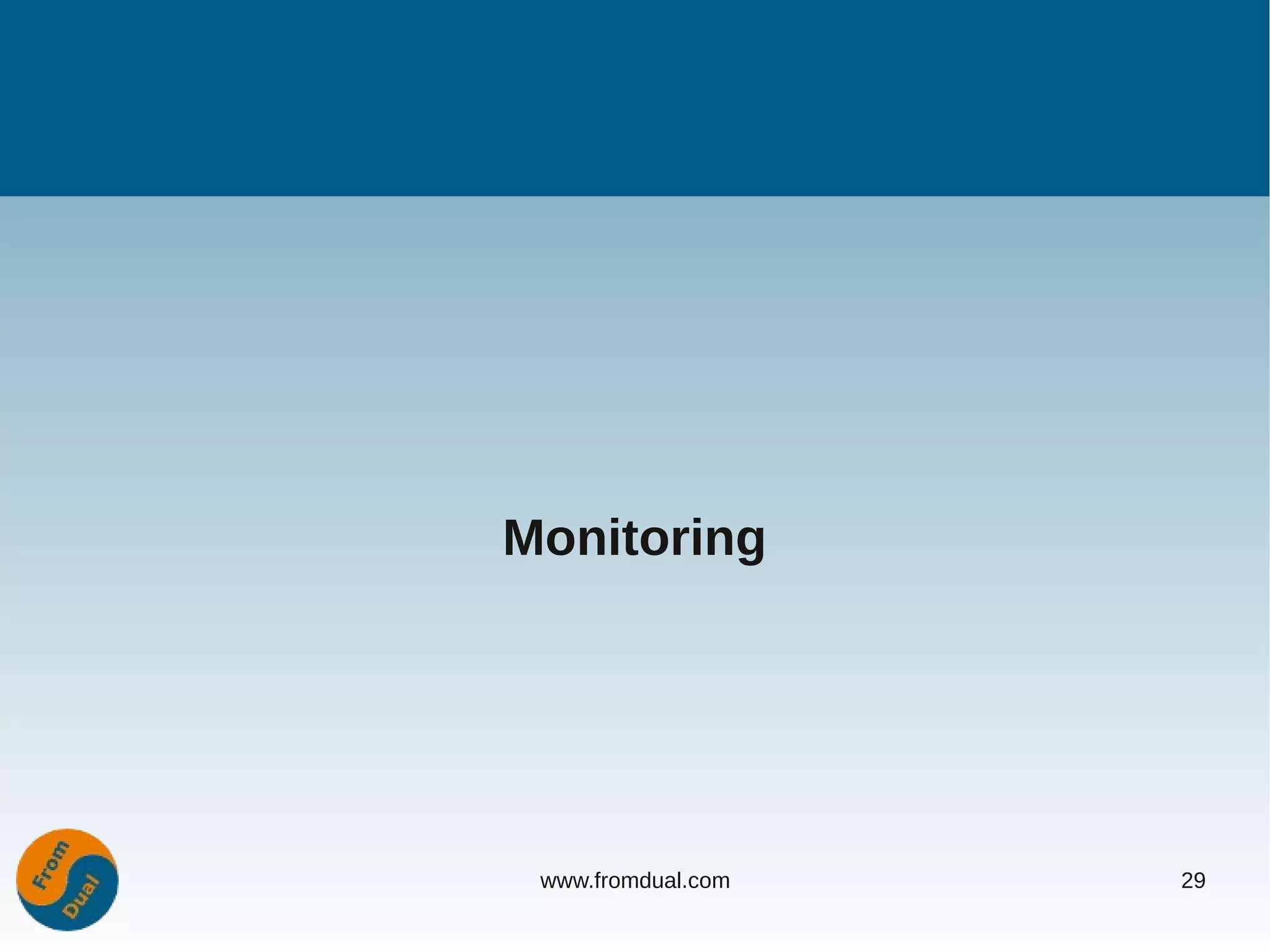 Monitoring




 www.fromdual.com   29
 