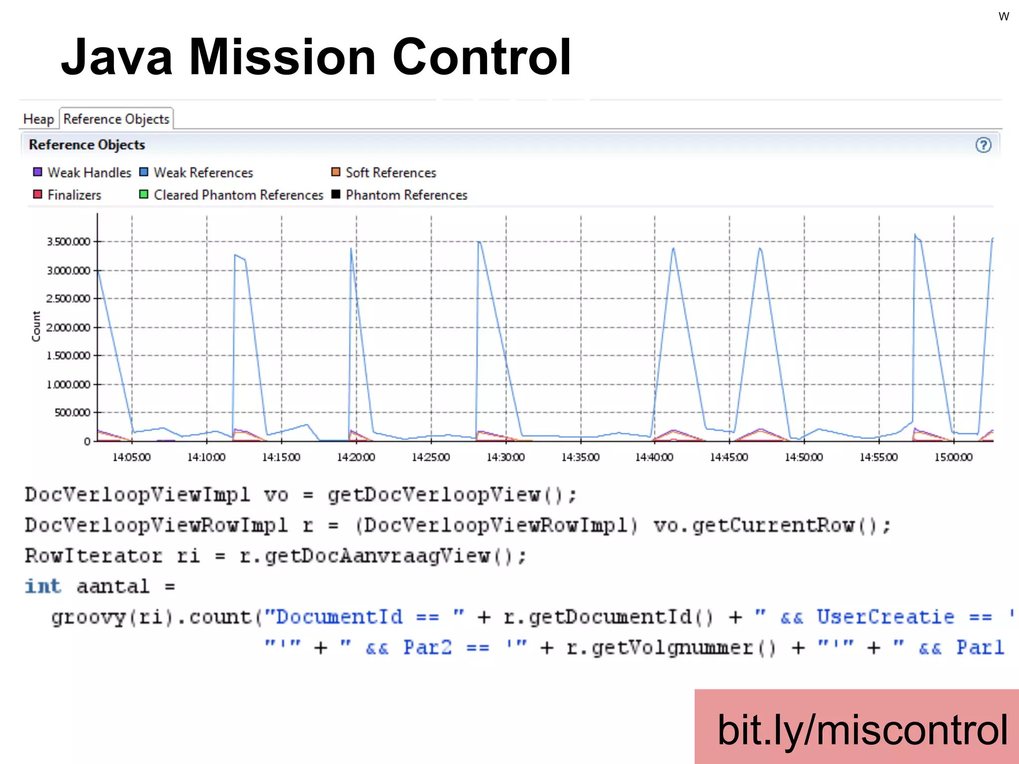 W

Java Mission Control

bit.ly/miscontrol

 