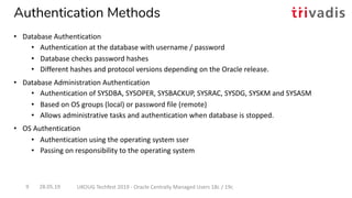UKOUG Techfest 2019 Central user Administration of Oracle Databases | PDF