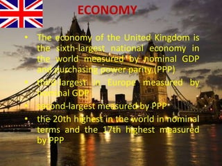 Continue…………..     The United Kingdom is a constitutional monarchy and unitary state. It is a country consisting of four countriescountriesCapitalsEngland----------------------London Wales------------------------CardiffScotland---------------------EdinburghNorthern Ireland-----------BelfastNational Capital - London