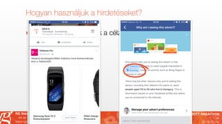 JÓL CÉLZOTT KREATÍVOK
Live
2018.02.19.
RG Stúdió
…és az internet Önnek dolgozik!
www.rgstudio.hu
Hogyan használjuk a hirdetéseket?
‣A kreatívokat is igazítsuk a célzáshoz!
 